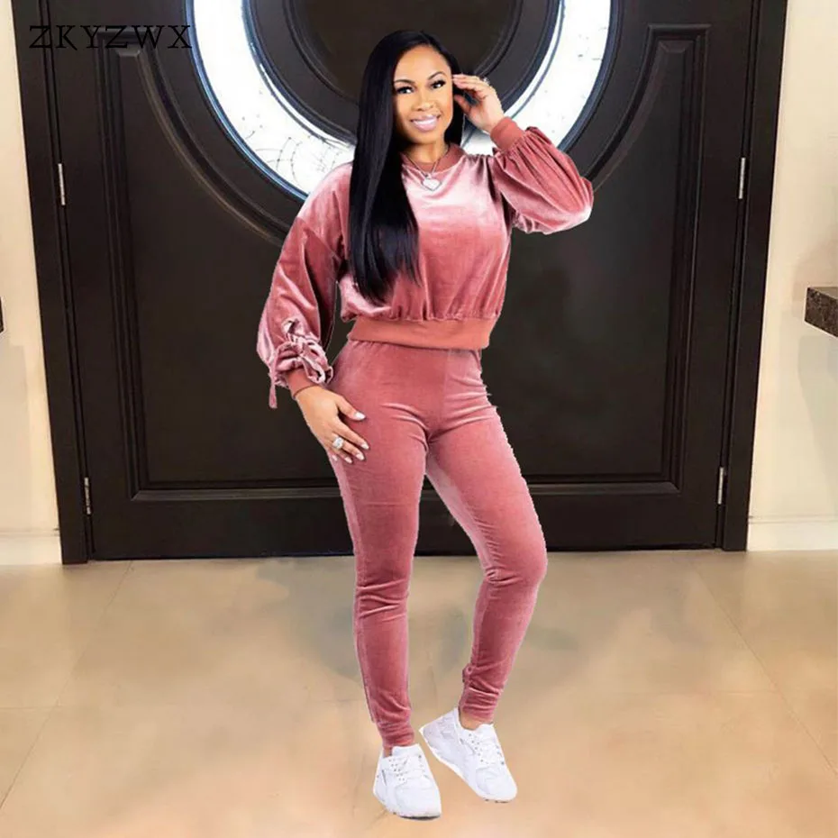 velvet sweat suit