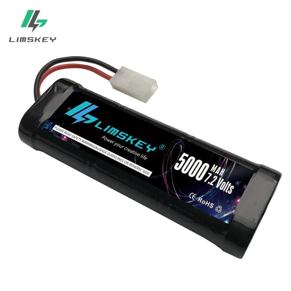 Limskey 7,2 V 5000mAh Высокая мощность с разъемом Timiya 2P для RC гоночных автомобилей самолетов 7,2 v Ni-MH батареи