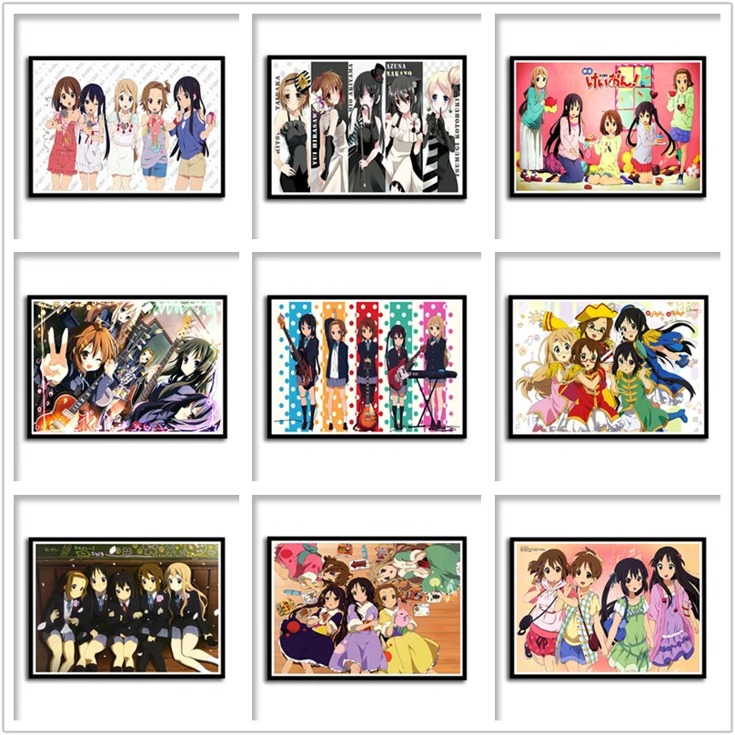 K-ON белый картон Наклейка на стену для костюмированной вечеринки по японскому