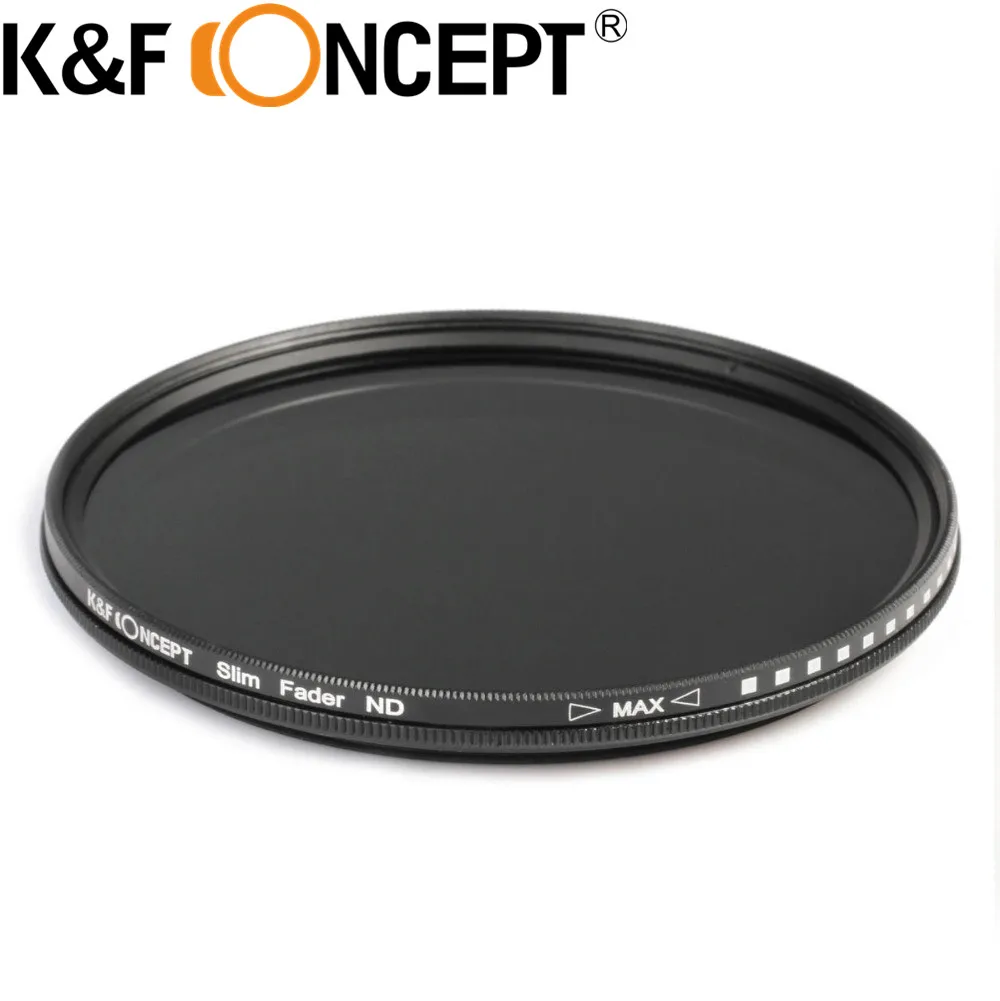 

K&F CONCEPT 40.5mm Slim Adjustable Fader Variable ND2 ND400 Filter Neutral Density For Samsung NX1100 NX2000 DSLR Camera