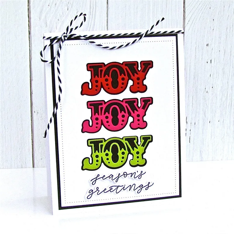 

Naifumodo Holiday Double Word Dies Metal Cutting Dies New 2019 for Card Making Scrapbooking Album Embossing Paper Craft Die Cut