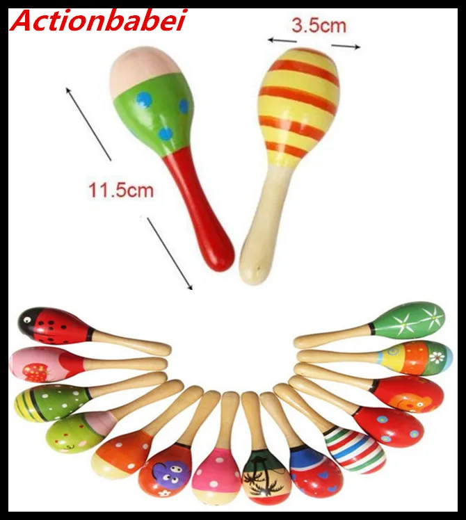 Actionbabei Hot sale New BRAND NEW PRODUCT Wooden Ball Toy Sand Hammer