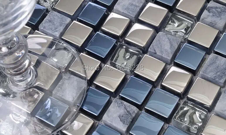 Gris glass tile backsplash compra lotes baratos de gris glass ... Gray Backsplash decoración