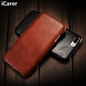 

XOOMZ For iPhone 8 Case Cover Luxury Cute Retro Genuine Leather Protection Armor Flip Phone Case for iPhone 7 8 Plus Back Cover