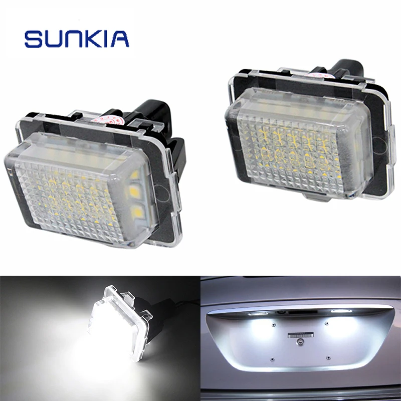 SUNKIA LED Number License Plate Light Replacement for Mercedes Benz