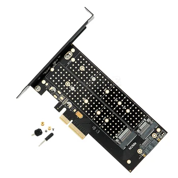 

M.2 NVMe SSD NGFF to PCIE X4 Adapter card M Key + B Key dual interface card