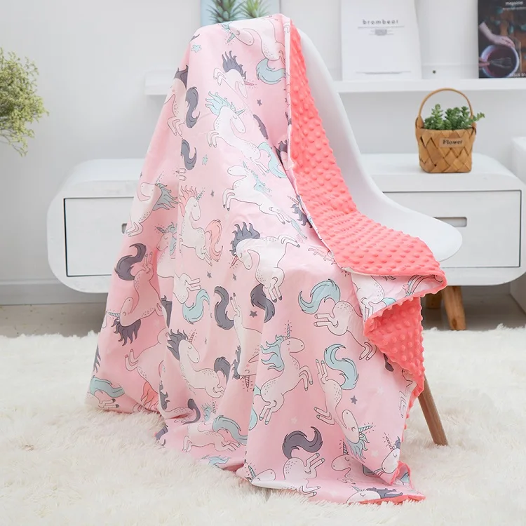 Мягкое одеяло для младенцев, муслиновое хлопковое детское Пеленальное Одеяло, дышащее спальное одеяло, постельные принадлежности, чехол для коляски, игровой коврик, Deken - Цвет: Pink