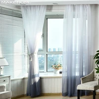 Gradient Color Modern Curtains for Living Room Bedroom Sheer Fabrics Voile Tulle Curtains Window Decoration Drapes 1