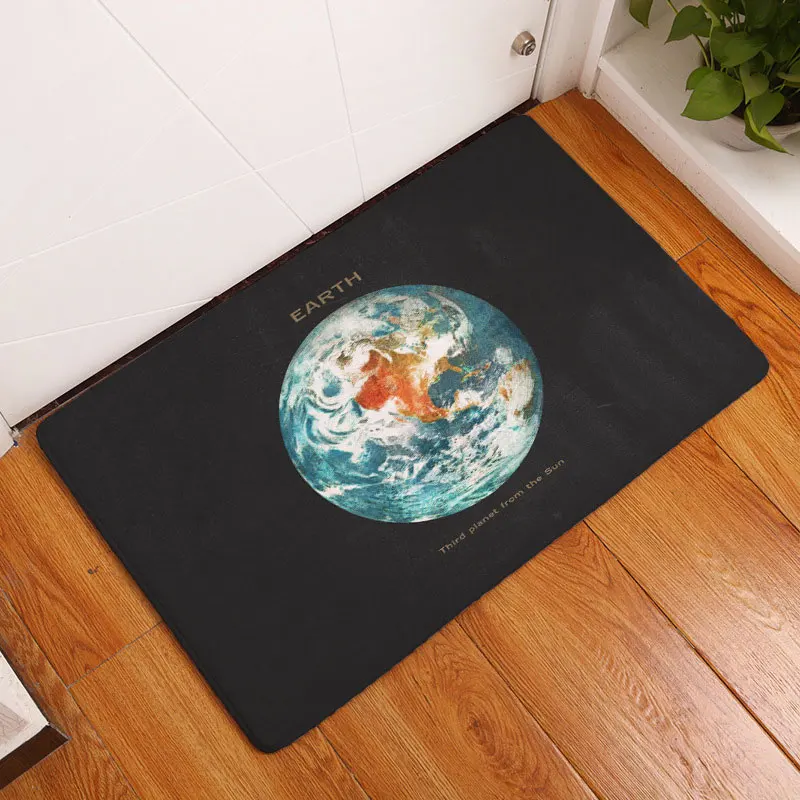 

2017 Modern Colorful Planets Earth Printing Carpets Anti-Slip Floor Mat Outdoor Rugs Animal Front Door Mats Non-slip Doormats
