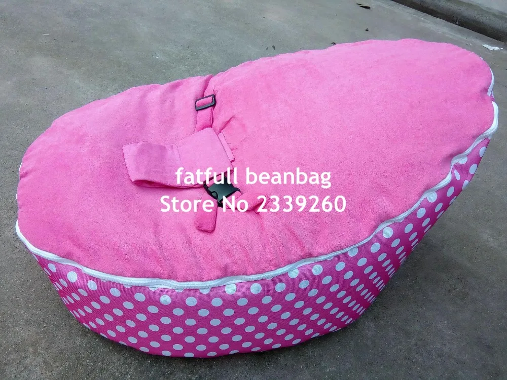 Обложка только, без начинки-розовый горошек водонепроницаемый 600D полиэстер для малышей Bean Bag Snuggle сиденье кровать 2 верхний слой без бобы