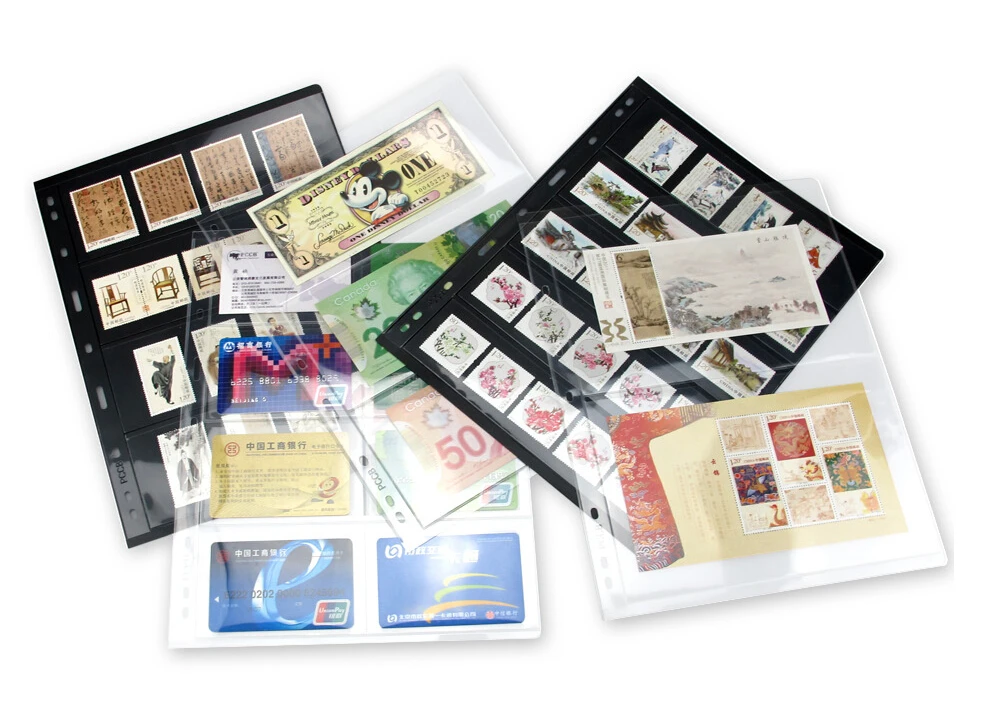 Stamp Album Inners 10PCS/Lot stamps lines grid transparent PVC page of stamp album loose-leaf inners of stamps holders not including cover PCCB