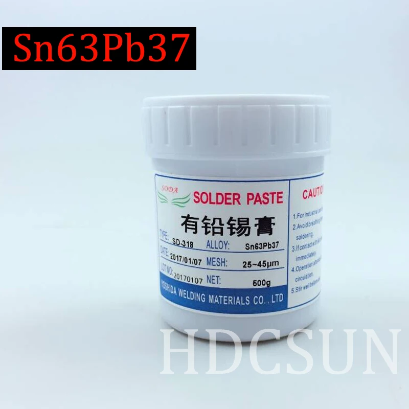 Low temperature No-clean SMT Lead-bearing LED SMT Solder Paste BGA Solder Flux Sn63Pb37 500g