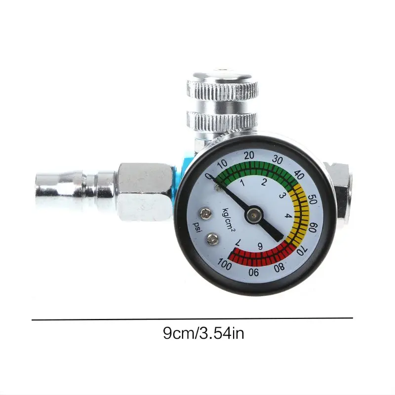 

1/4" BSP HVLP Spray Gun Pressure Gauge Air Regulator Valve Diaphragm Control Spray Gun Air Pressure Regulating Meter