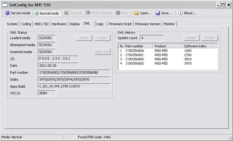 Стереть памяти NAND изменить PIN-код для RNS510 RNS810 RNS850 BENTLEY CONTINENTAL с чипом FTDI и VW 26-контактный разъем