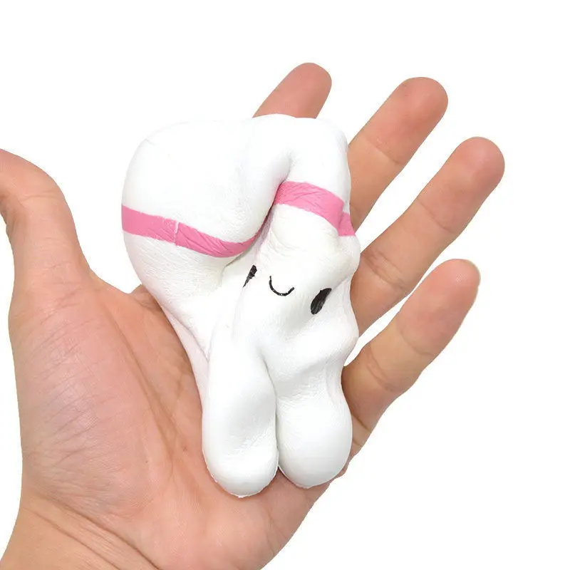 Kawaii أحزمة هاتف المحمول لطيف الأسنان لينة اسفنجي اللعب حزام بطيء ارتفاع رغوة طبيب الأسنان لعب هدية مع سلسلة للمتعة