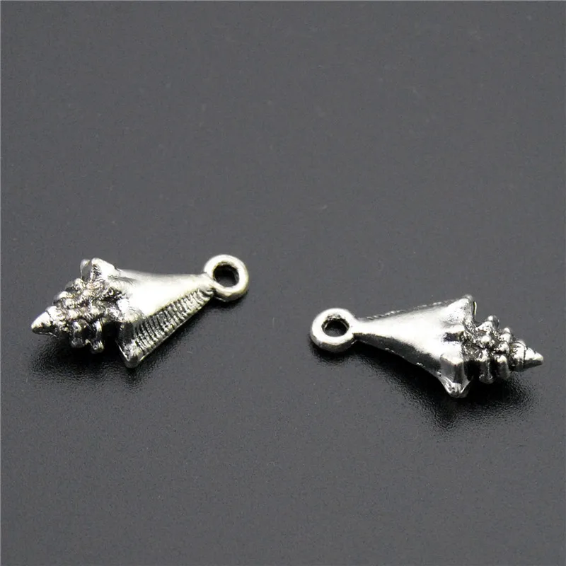 

10PCS Antique Silver Conch Sea Snail Necklace Pendant Charms Retro Ocean Bracelet Necklace Jewelry Making Handmade DIY A2278