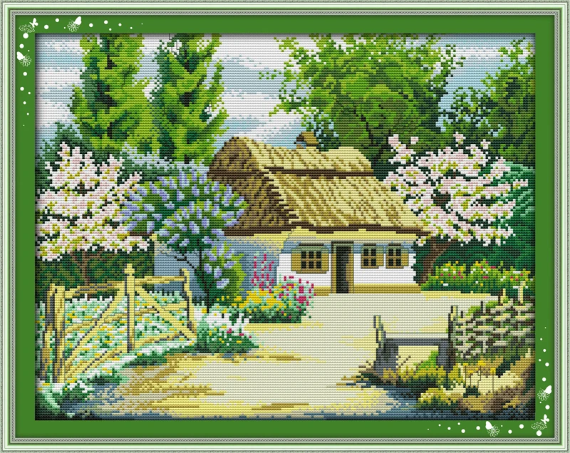 

Beautiful homeland(3) Counted Cross Stitch 11CT Printed 14CT Set DIY Chinese Cotton Cross-stitch Kit Embroidery Needlework