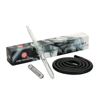 

Yimi Hookah Hose Set 40cm Shisha Mouthpiece 1.5m Carbon Fiber Silicon Hose Narguil Hookah Tong