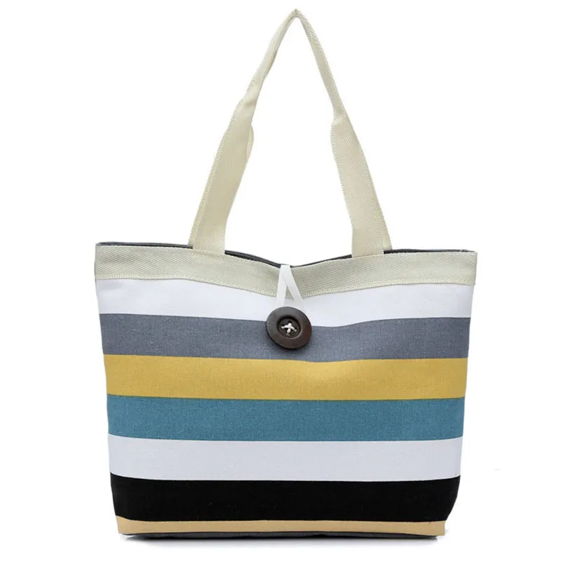 

Fashion Lady Shopping Striped Random Shoulder Canvas bags Tote Purse bags Handbagss Beach Ladies Messenger Simple Handbags