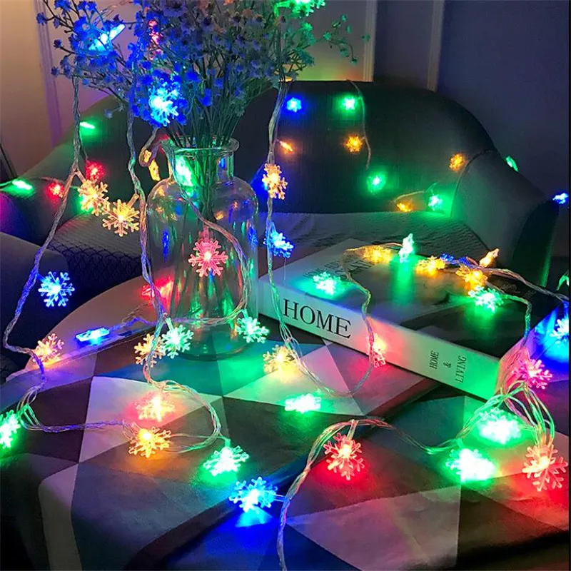 Romantic Decorative Ice Snow outdoor Garland String Lights Christmas Holiday Wedding Party 5M 28LED Snowflake lighting Romantic Decorative Ice Snow outdoor Garland String Lights Christmas Holiday Wedding Party 5M 28LED Snowflake lighting