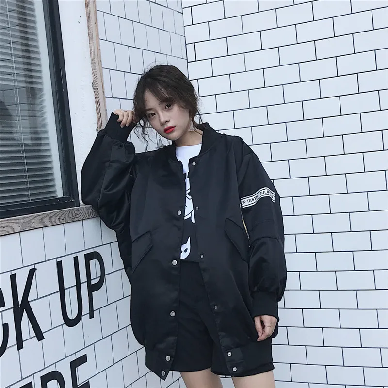 price reduction  Jackets Women 2019 New Women's Basic Jacket Fashion Thin Girl Windbreaker Outwear Bomber Female Lon