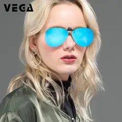 VEGA поляризованные прикрепляемые солнцезащитные очки для женщин для мужчин пилот Fit поверх очков с коробкой флип рецепт очки 236