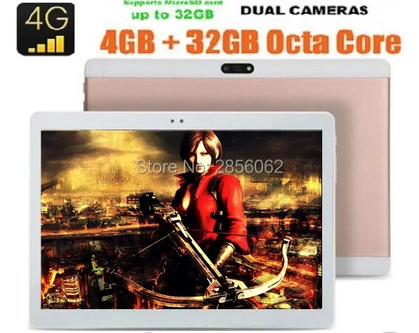 2017 New Android 6 0 Tablets 10 inch 4G LTE Octa Core RAM 4GB ROM 64GB