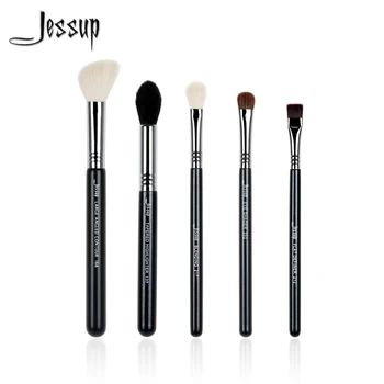 

Jessup 5pcs High Quality Pro Makeup Brushes Set Foundation Blend Contour Eye shadow Nightlife Make up brush Tools beauty Kits