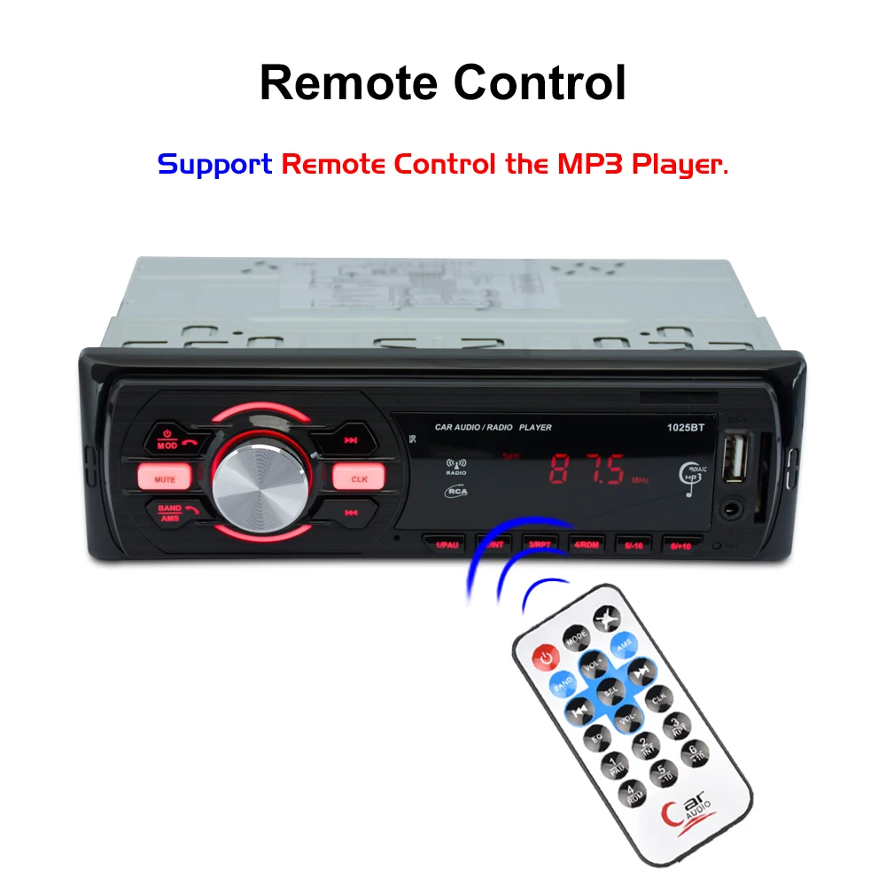 Car Radio Stereo Player Digital Bluetooth Car MP3 Player Radio Stereo Audio FM/USB/SD with In Dash AUX Input Autoradio NEW