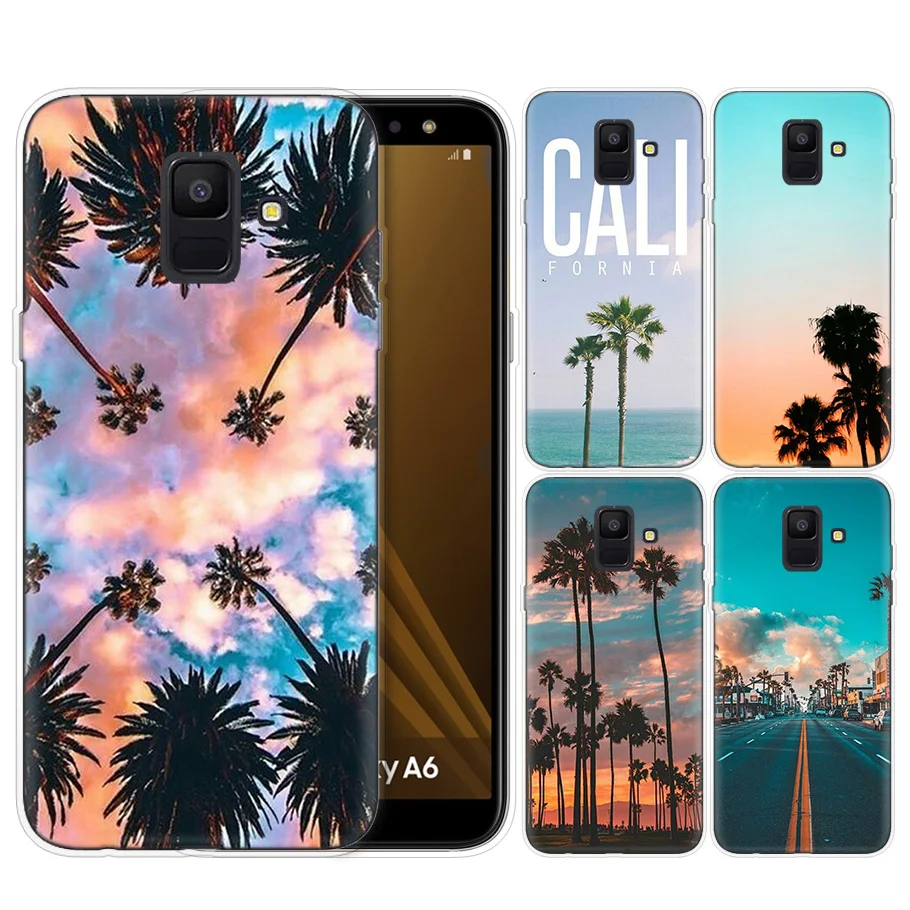 

California Trees Beach Surf Travel Case for Samsung Galaxy A20e A80 A70 A60 A50 A40 A30 A20 A10 A9 A7 A8 A6 Plus 2018 Note 8 9
