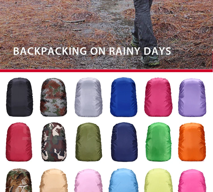 Спортивные сумки покрывает водонепроницаемый дождевик, 55-60L рюкзак непромокаемый пылезащитный чехол для походов кемпинга путешествий