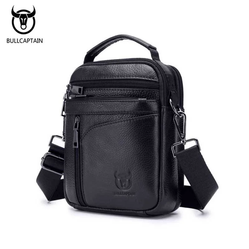 Genuine Leather Messenger Bags Fashion Men Shoulder Bags Belt Bag