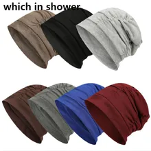 Хлопковая Осенняя шапка-тюрбан для женщин и мужчин, одноцветная весенне-осенняя карманная шапка-чулок, мужская шапка в стиле хип-хоп Skullies Beanie, женская шапка-ушанка