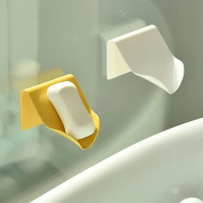 

Creative Drain Soap Hanging Shelf Plastic Storage Plate Funnel Incline Seamless Adhesion Hanging Firmly Bathroom Accessories