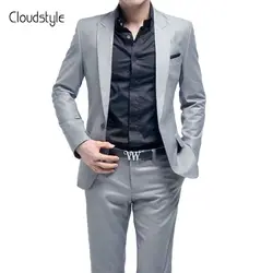Cloudstyle 2018 Новое поступление мужской костюм узор блейзер Модные Бизнес Наряды на свадебную вечеринку с курткой костюм Slim Fit Homme