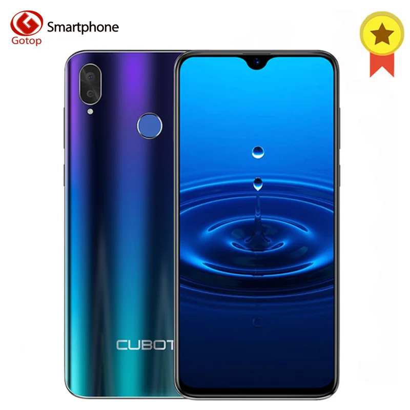 Cubot R15 Android 9 0 19:9 2 Гб 16 MT6580P четырехъядерный смартфон со сканером отпечатков