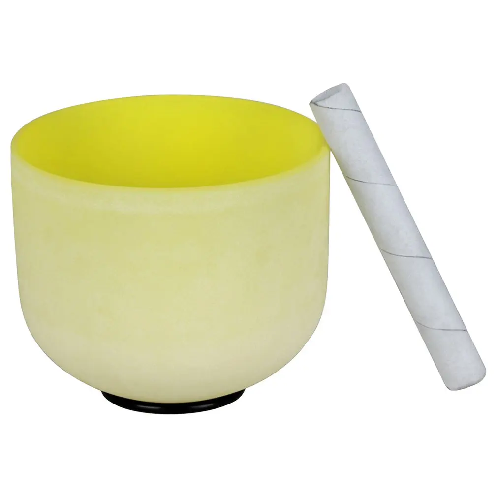 

Crystal Singing Bowl B Note Heart Chakra 8 Inch with Suede Mallet Highest Quality Sound and Material Music Bowl