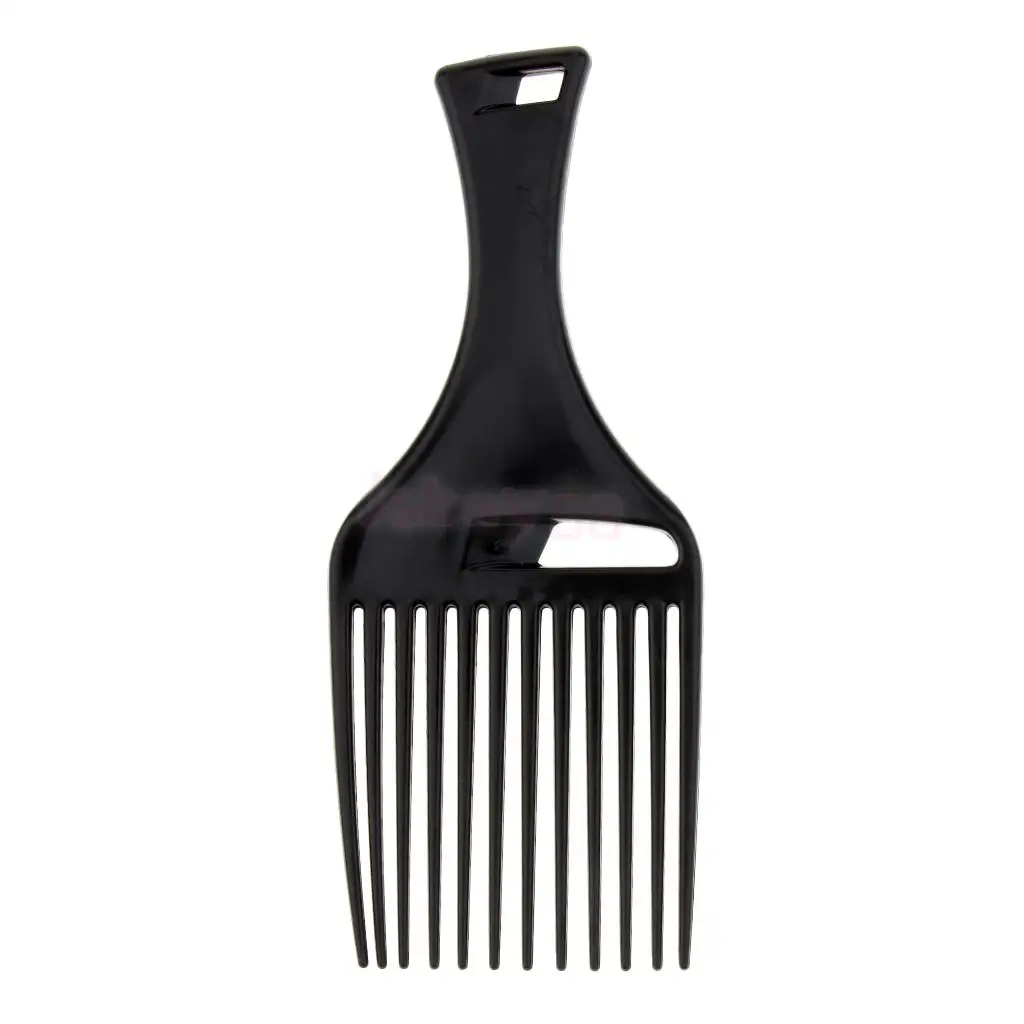 Handheld Afro Hair Pick Lift Comb Wide Long Tooth Curly Hair Comb Mens Oily Hair