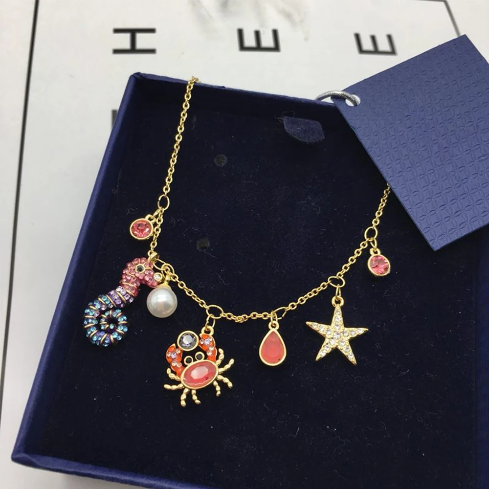 

SWA RO 2019 Original 1:1 New OCEAN Bracelet Box Set Women's Shining Marine Life Pendant For Mom Girlfriend Luxury Jewelry Gift