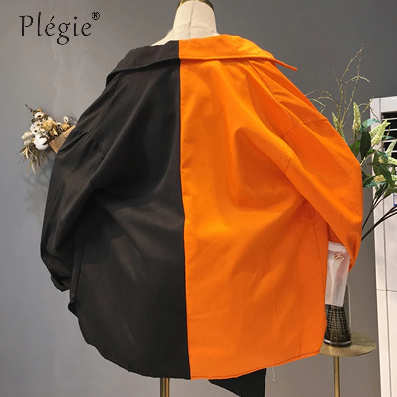 Harajuku Oversize Patchwork Jacket Women 2021 Spring Autumn New Arrival Outwear Coat Hip Hop Streetwear Loose BF Style Jackets