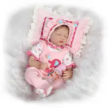 2" Кукольный дом силиконовые тканевые куклы высокого качества виниловая игрушка для малышей reborn-baby bebe закрытые глаза Дети День рождения brinquedos