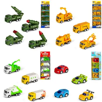 

4PCS/Set Children Toy Alloy Pull Back Car Modeling Simulation Car Tank Sports Car Plane Model