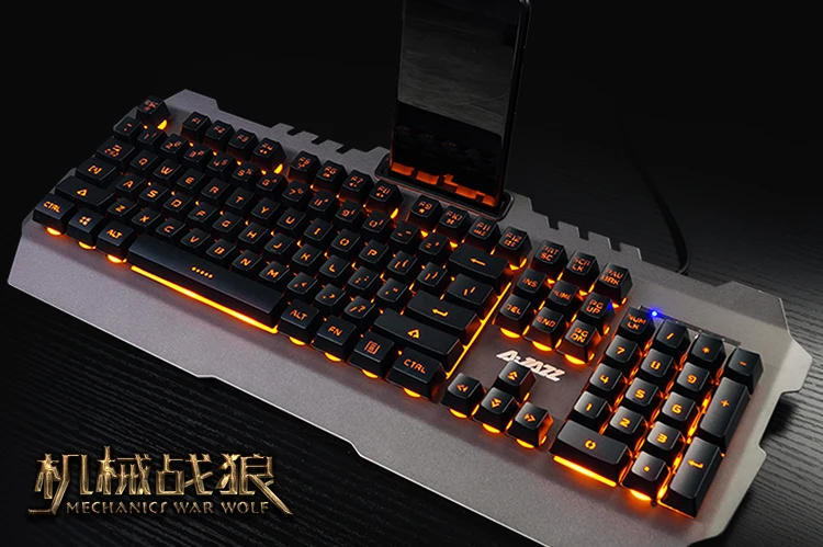 jazz Mechanical Wolf Wired Gaming Keyboard & Mouse Combos 104 Keys Backlit Keyboard 3200DPI Mouse  (25)