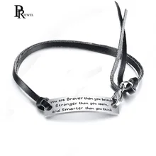 Вдохновляющий регулируемый браслет из натуральной кожи, подарок на день рождения для дочери и сына, семейная любовь, ювелирные изделия