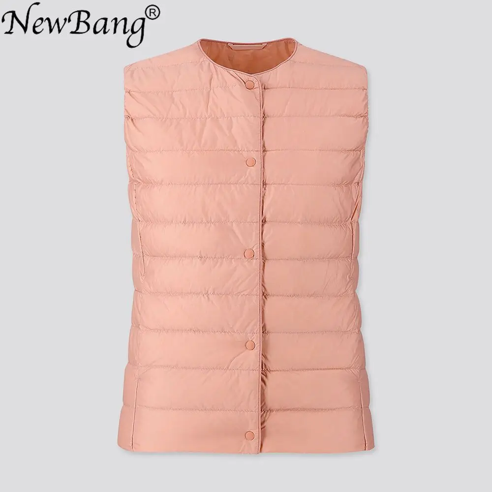 

NewBang Women's Warm Vests Ultra Light Down Vest Women Matt Fabric Waistcoat Portable Warm Sleeveless Winter Liner