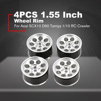 

AUSTARHOBBY AX516 4PCS 1.55 Inch RC Car Aluminum Alloy Wheel Rim for Axial SCX10 90046 D90 TF2 Tamiya 1/10 RC Crawler
