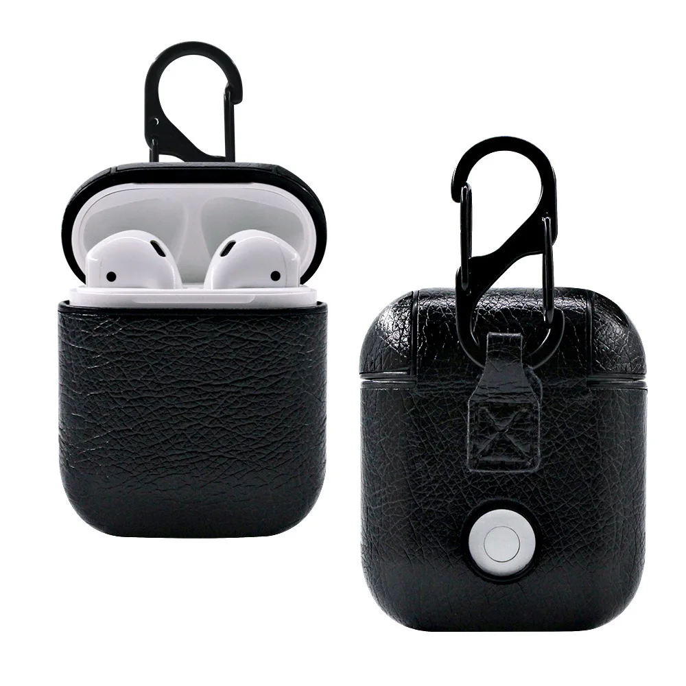 OTAO Airpods чехол для Apple Airpod 1 2 кожаный ремешок с кнопками чехол для наушников Airpods кожаный чехол Аксессуары для кожи