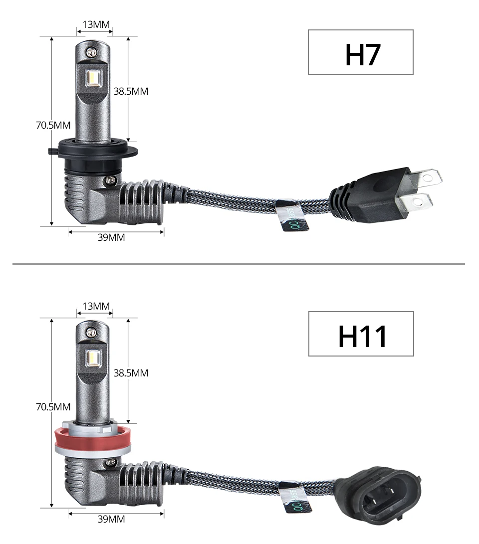 ATcomm светодиодный H7 H8 H9 H11 Супер Мини Turbo лампы для автомобиля 12V 6000K 10000Lm 9005/HB3 9006/HB4 9012/Hir2 светодиодный лед фары автомобиля