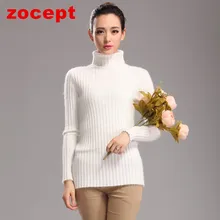 zocept 2016 Fashion New Mink Cashmere Turtleneck Sweaters Women Knitted Winter Warm Solid Color Pollovers Female Slim Clothing