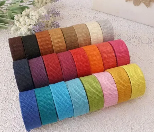 

30mm 1.18'' 12meter Diy candy color knitted ribbons belt canvas bag webbing, bag luggage ribbons